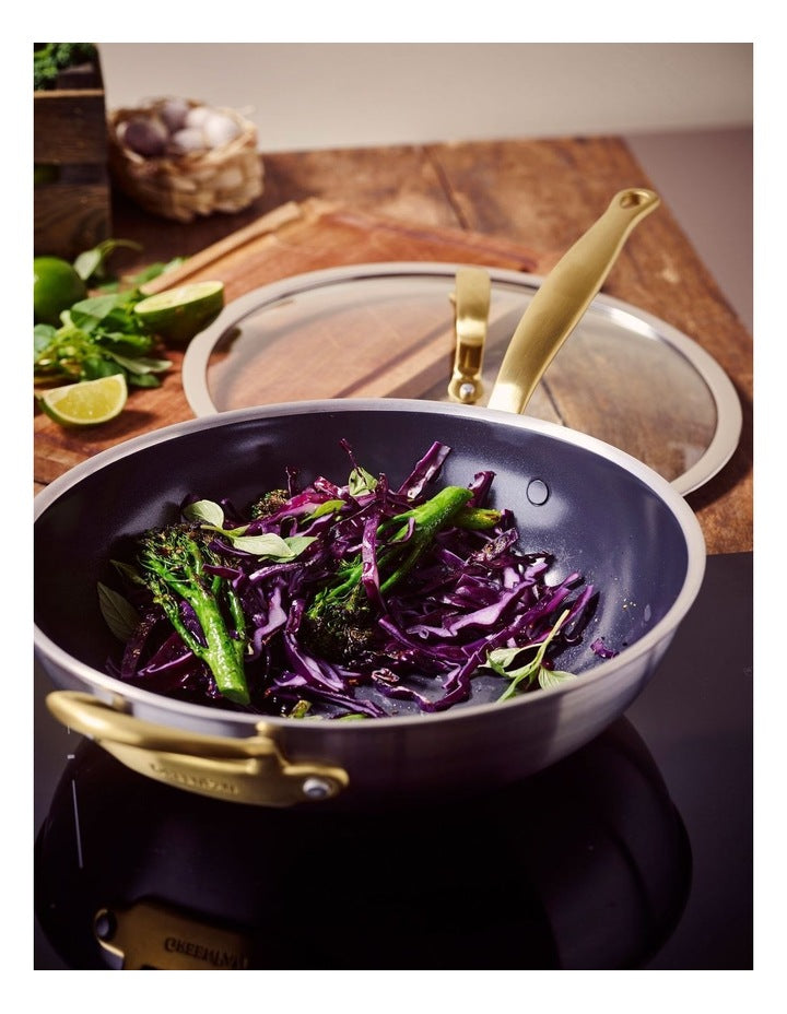 Premiere Gold Wok 30cm PFAS-free ceramic non-stick