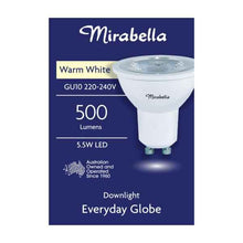 MIRABELLA GLOBE LED GU10.6W 470 LUMENS WARM WHITE