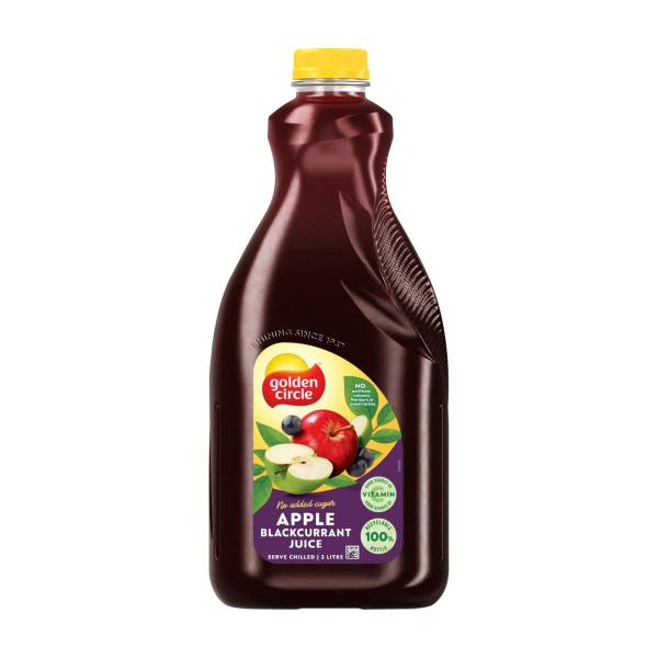 GOLDEN CIRCLE 100 PERCENT APPLE BLACKCURRANT:.:2 LITRE