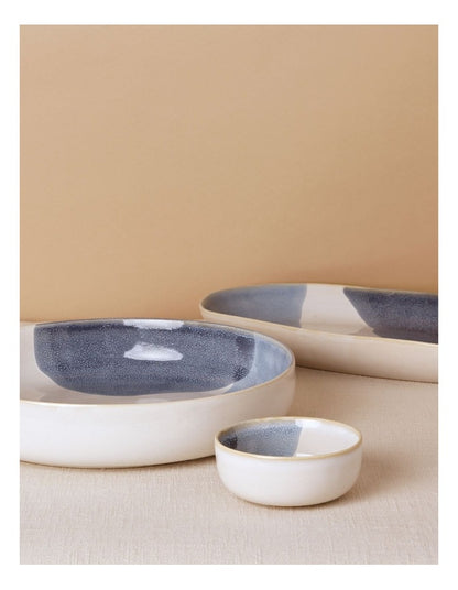 Laguna Tapas Bowl Set of 3 in Blue/White