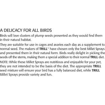 Trill Bird Millet Sprays 150g