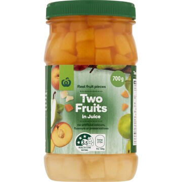 Woolworths Two Fruits In Juice 700g