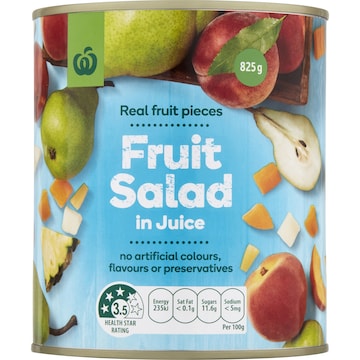 Woolworths Fruit Salad In Juice 825g