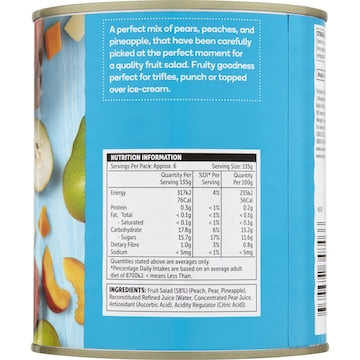 Woolworths Fruit Salad In Juice 825g