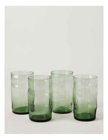 Desert Flower Highball Set of 4 in Green