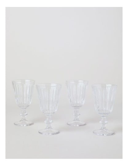 Jovan Wine Glass Set of 4 in Clear