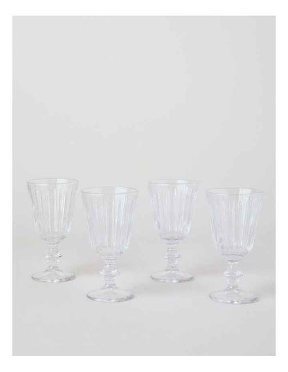 Jovan Wine Glass Set of 4 in Clear