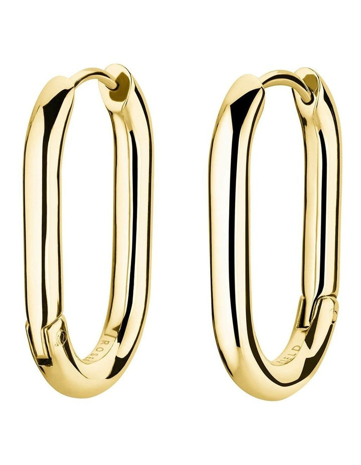 Large Oval Hoops in Gold-Tone