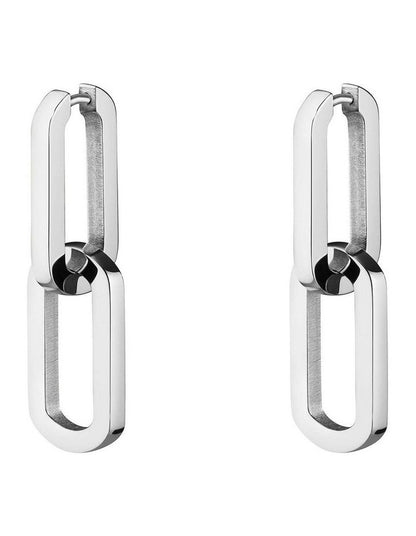 Dual Hoops in Silver-Tone