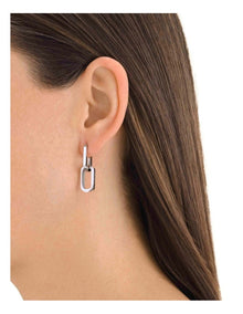 Dual Hoops in Silver-Tone