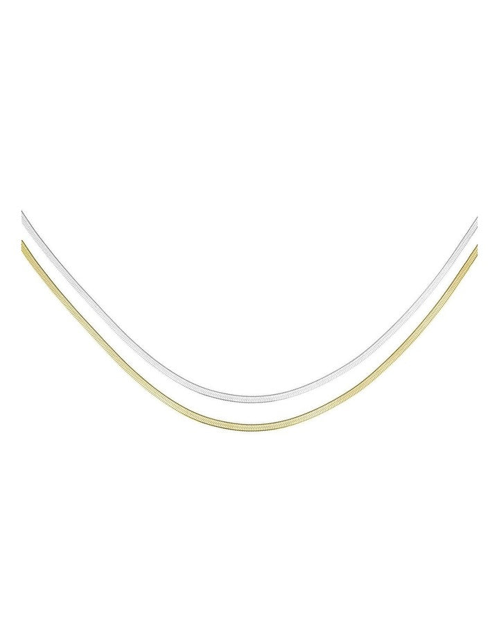 Snake Duotone Necklace in Two Tone