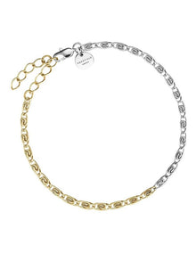 Swirl Duotone Bracelet in Gold