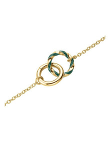 Emerald Duo Gold-Tone Necklace in Silver