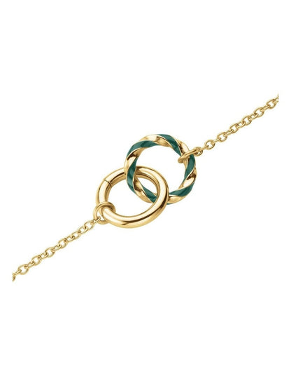 Emerald Duo Gold-Tone Necklace in Silver