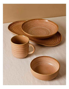 Desert Flower Pasta Bowl in Rust