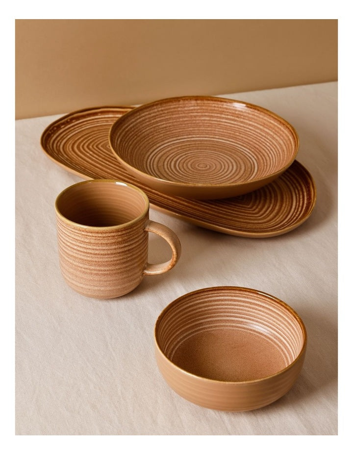 Desert Flower Pasta Bowl in Rust