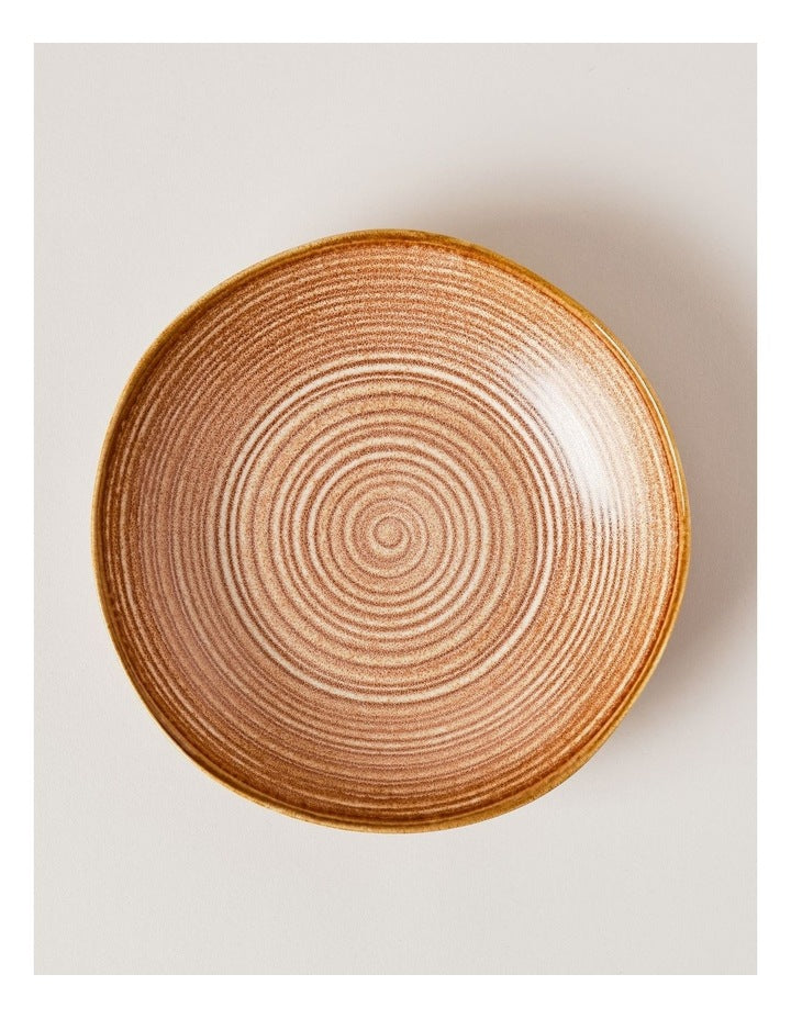 Desert Flower Pasta Bowl in Rust
