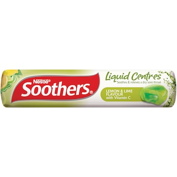 Nestle Soothers Throat Lozenges Liquid Centre Lemon Lime 10 pack