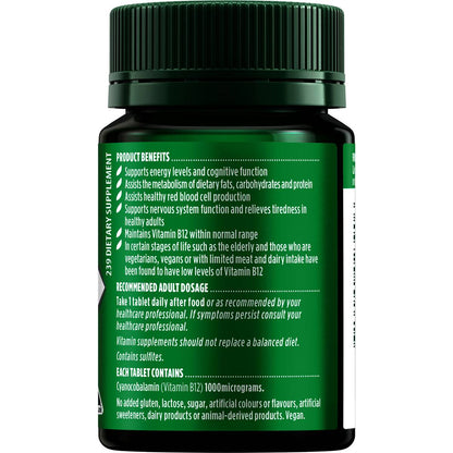 Nature's Own Vitamin b12 1000mcg Vitamin b Tablets For Energy 60 Pack