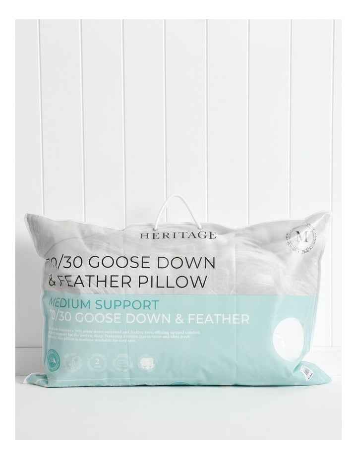 70/30 Goose Down & Feather Pillow in White
