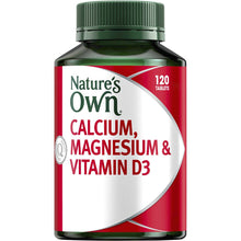 Nature's Own Calcium, Magnesium & Vitamin d Tablets For Bone Health 120 Pack