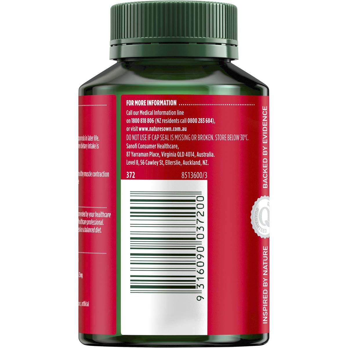 Nature's Own Calcium, Magnesium & Vitamin d Tablets For Bone Health 120 Pack