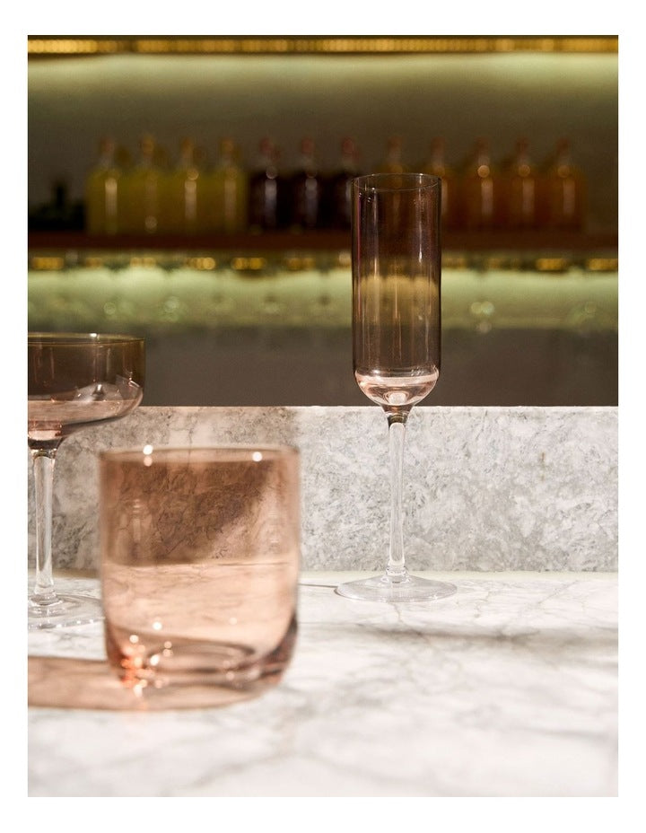Mikkie Champagne Flute Set 4 Piece In Brown