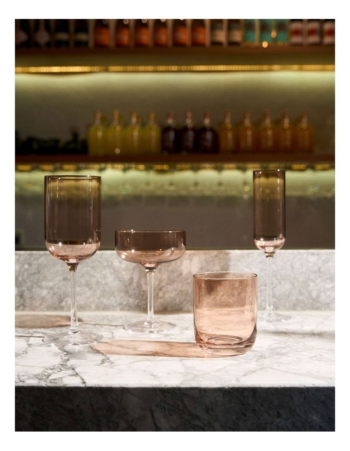 Mikkie Champagne Flute Set 4 Piece In Brown