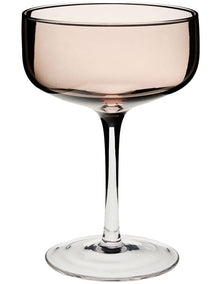 Mikkie Coupe Glass Set 4 Piece in Brown