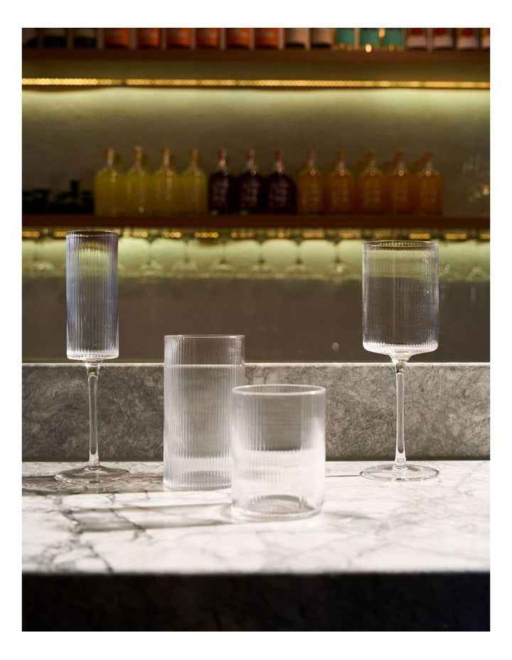 Sadie High Ball Glass Set 4Piece in Clear
