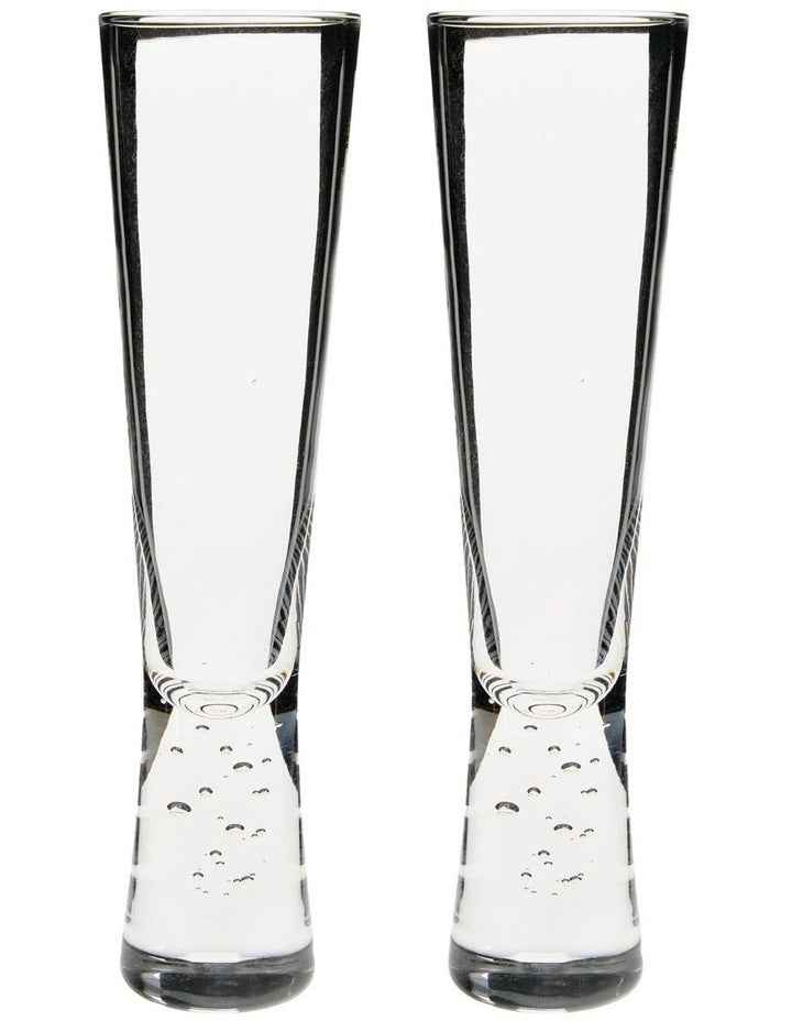 Willie Champagne Flute Set 2 Piece in Clear