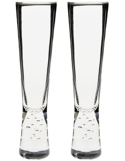 Willie Champagne Flute Set 2 Piece in Clear