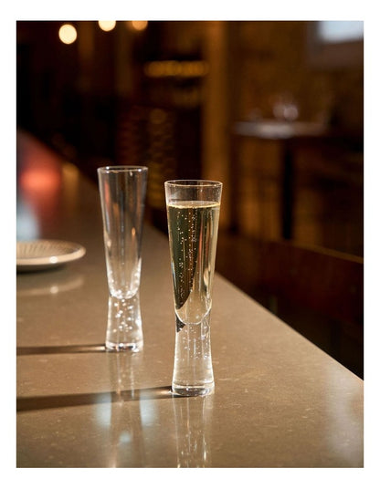 Willie Champagne Flute Set 2 Piece in Clear