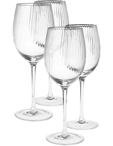 Ollie Red Wine Glass Set 4 Piece in Clear