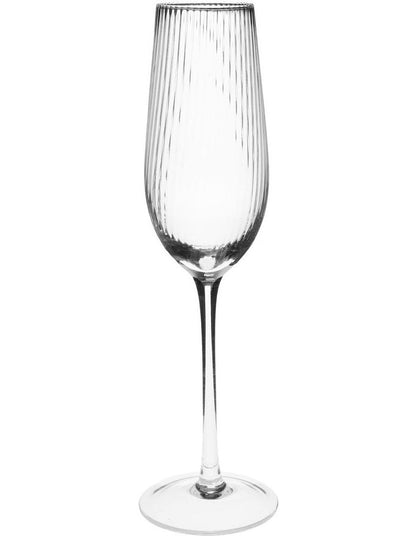 Ollie Champagne Flute Set 4 Piece in Clear