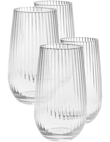 Ollie High Ball Glass Set 4 Piece in Clear