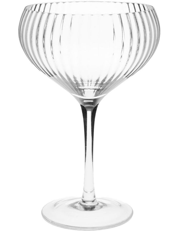 Ollie Coupe Glass Set 4 Piece in Clear