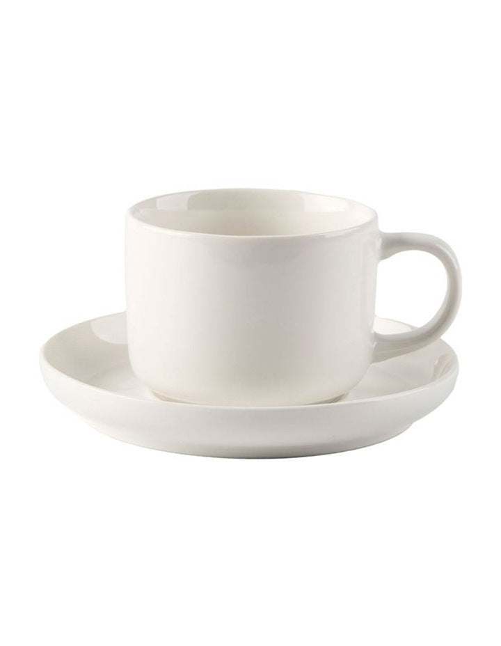 Brodie Tea Cup and Saucer in White