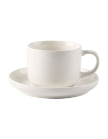 Brodie Tea Cup and Saucer in White