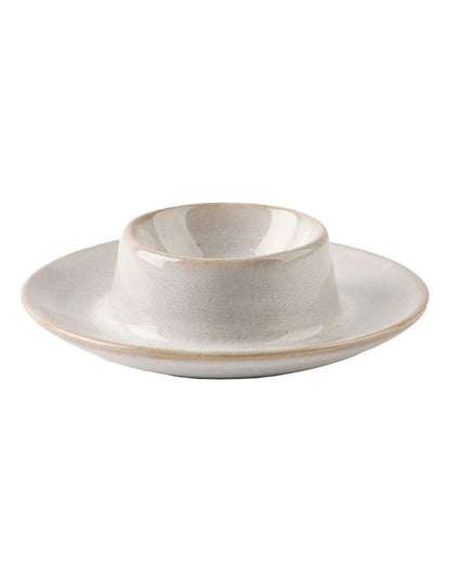 Bobbie Egg Cup Plate in White