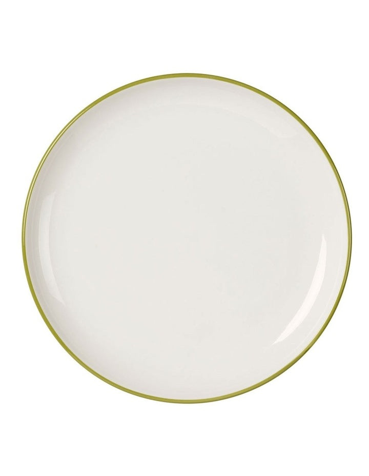Sunnie Dinner Set 12 Pieces in Green Rim