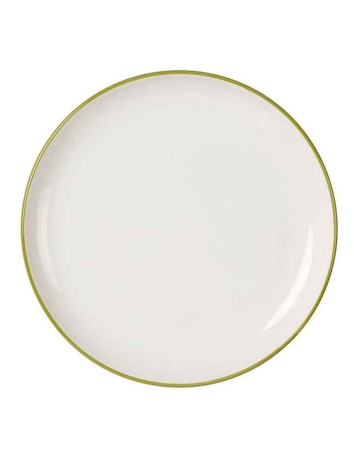 Sunnie Dinner Set 12 Pieces in Green Rim