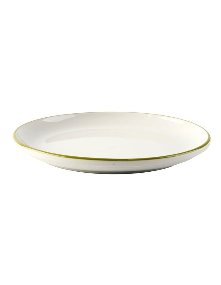 Sunnie Dinner Set 12 Pieces in Green Rim