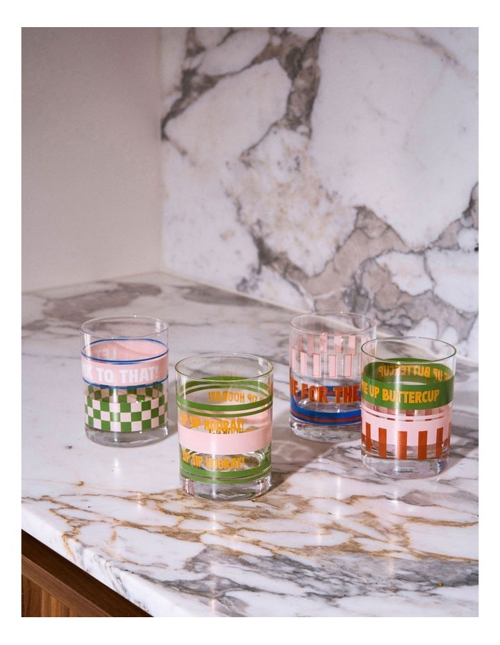 Sunnie Tumbler Set 4 Piece in Multi