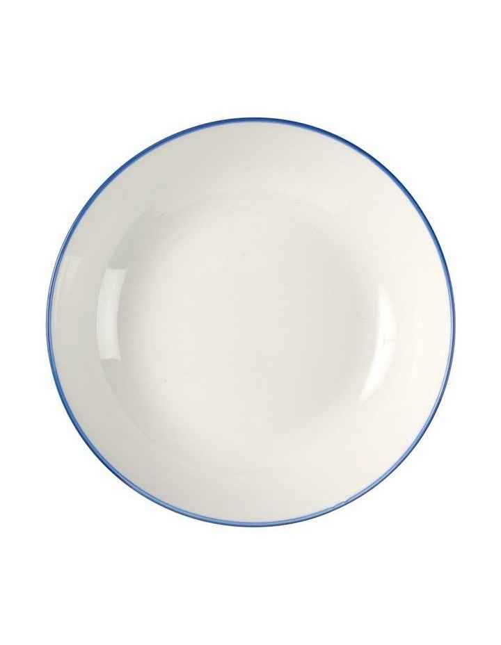Sunnie Pasta Bowl Set 4 Pieces in Blue Rim
