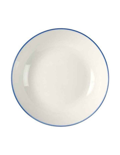 Sunnie Pasta Bowl Set 4 Pieces in Blue Rim