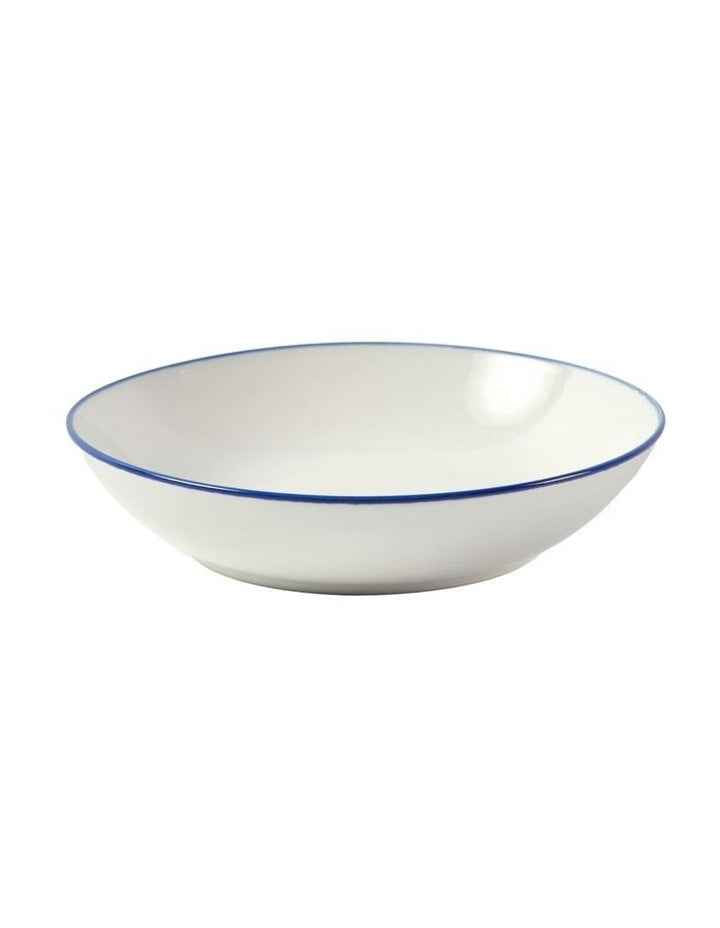 Sunnie Pasta Bowl Set 4 Pieces in Blue Rim