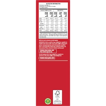 Betty Crocker Cinnamon Crumble Muffin Mix 500g