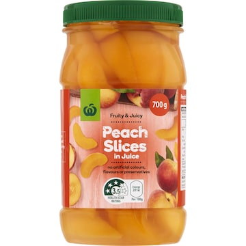 Woolworths Peach Slices In Juice 700g