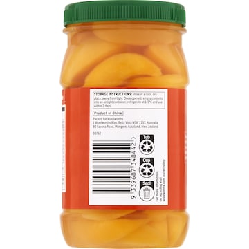 Woolworths Peach Slices In Juice 700g